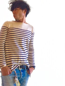 「SAINT JAMES（セントジェームス）のアイテム」を使った、shu ☆ 092さん（メンズ・167cm）の秋コーディネート