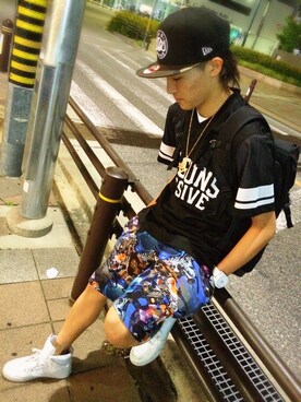 「Gimme Five（ギミーファイブ）のアイテム（アクセサリー）」を使った、¥u-Ta📲👾さん（メンズ・170cm）の夏コーディネート