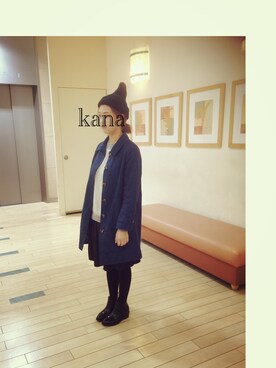 「BEAMS（ビームス）のアイテム（その他アウター）」を使った、かなこさん（レディース・156cm）の秋コーディネート