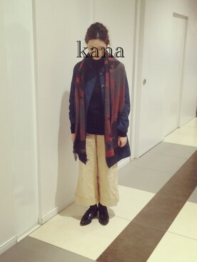 「BEAMS（ビームス）のアイテム（その他アウター）」を使った、かなこさん（レディース・156cm）の冬コーディネート