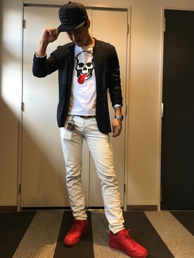 「GUILD PRIME（ギルドプライム）のアイテム（帽子）」を使った、kenkenさん（メンズ・170cm）の冬コーディネート