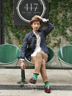 417ｂｙEDIFICE渋谷店スタッフ2さん（メンズ・177cm）の秋コーディネート