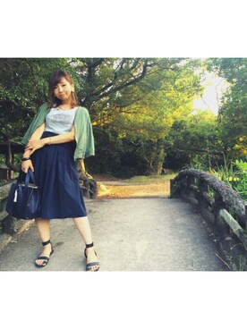 「induna（インデュナ）のアイテム」を使った、ainamecoさん（レディース・155cm）の夏コーディネート