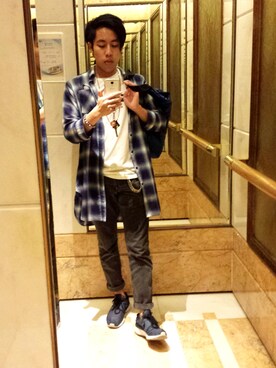 「Marc by Marc Jacobs（マークバイマークジェイコブス）のアイテム（トートバッグ）」を使った、OWenさん（メンズ・168cm）の秋コーディネート