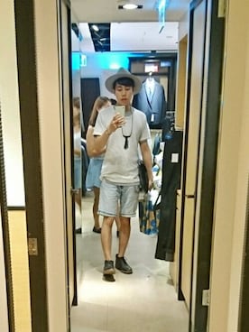 「アイテム（バングル/リストバンド）」を使った、OWenさん（メンズ・170cm・20代）の夏コーディネート