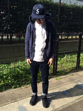 「ハラチ」｜「アイテム（キャップ）」を使った、kzkさん（メンズ・170cm）の秋コーディネート