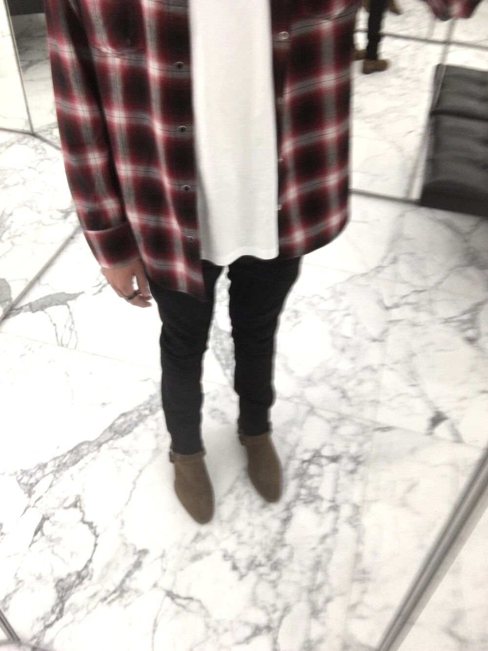 「ootd、outfit、slp、Saint Laurent、denim、summer」｜「SAINT LAURENT PARISのアイテム（ブーツ、ブラウン系）」を使った、Chaseさん（メンズ・183cm）の秋コーディネートの1枚目の写真