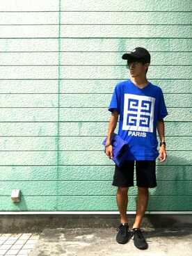 「CECIL McBEE（セシルマクビー）のアイテム（アナログ腕時計）」を使った、RYONCHYさん（メンズ・169cm）の夏コーディネート
