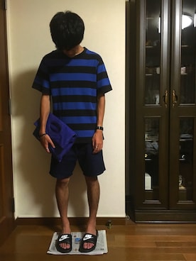 「CECIL McBEE（セシルマクビー）のアイテム（アナログ腕時計）」を使った、RYONCHYさん（メンズ・169cm）の夏コーディネート