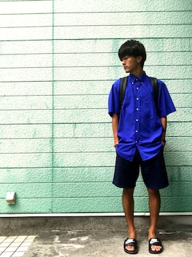 「CECIL McBEE（セシルマクビー）のアイテム（アナログ腕時計）」を使った、RYONCHYさん（メンズ・169cm）の夏コーディネート