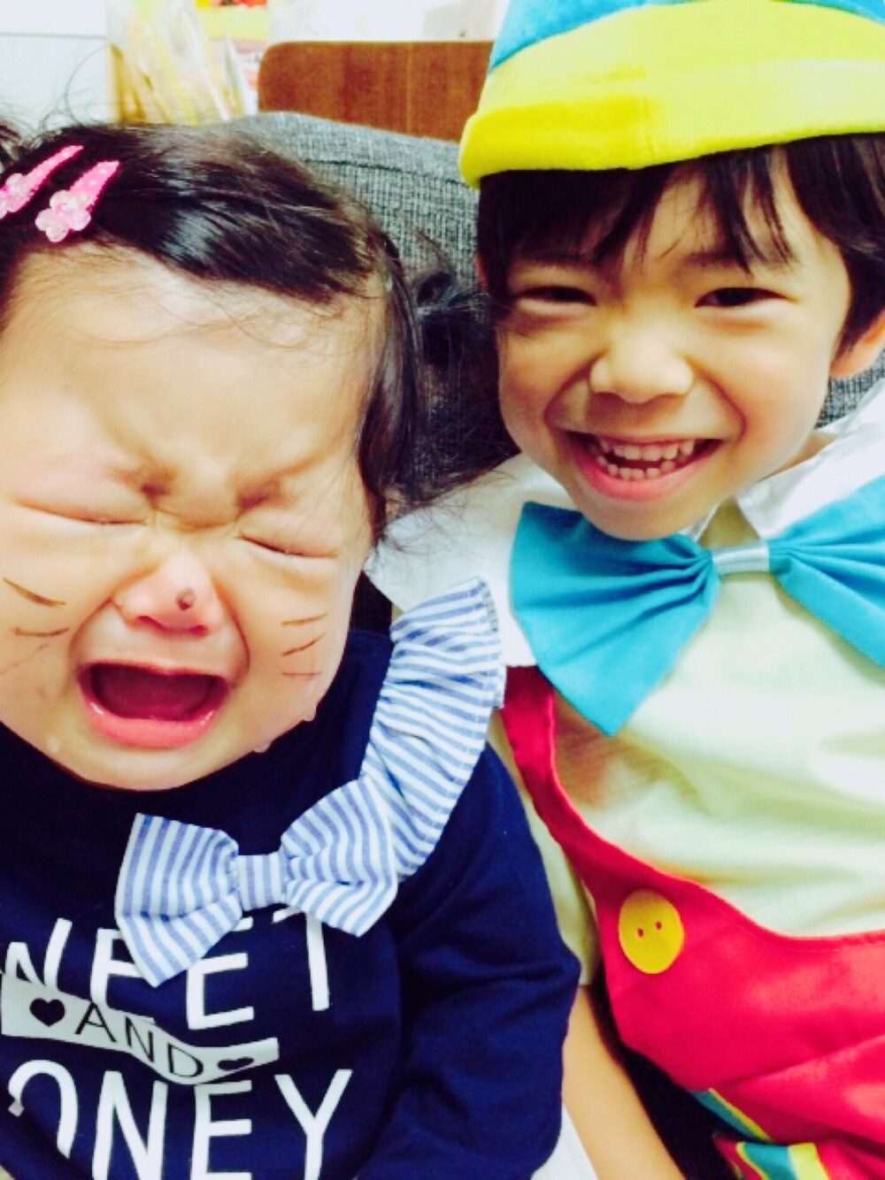 「WEAR HALLOWEEN 2015」｜「♡のアイテム（その他、ホワイト系）」を使った、daitomaanさん（キッズ・110cm）の秋コーディネートの1枚目の写真