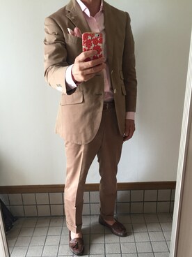 「STRAS BURGO（ストラスブルゴ）のアイテム」を使った、michi-michiさん（メンズ・165cm）の夏コーディネート