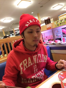 「KIKS TYO（キックスティーワイオー）のアイテム（帽子）」を使った、shinyaさん（メンズ・174cm）の冬コーディネート