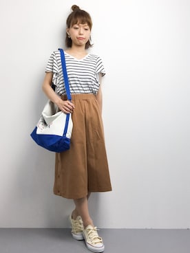 「チャイハネ（チャイハネ）のアイテム（バッグ）」を使った、saya☺︎さん（レディース・149cm）の夏コーディネート