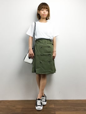 「goocy（グースィー）のアイテム」を使った、saya☺︎さん（レディース・149cm）の夏コーディネート