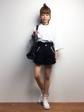 「L.H.P（エルエイチピー）のアイテム（トートバッグ）」を使った、saya☺︎さん（レディース・149cm）の夏コーディネート