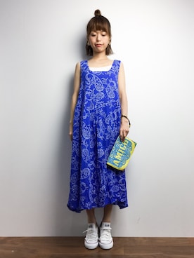 「チャイハネ（チャイハネ）のアイテム（バッグ）」を使った、saya☺︎さん（レディース・149cm）の夏コーディネート