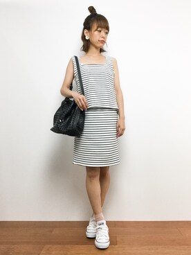 「RANAN（ラナン）のアイテム（バッグ）」を使った、saya☺︎さん（レディース・149cm）の夏コーディネート