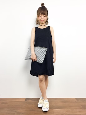 「VOLCOM（ボルコム）のアイテム（ワンピース/ドレス）」を使った、saya☺︎さん（レディース・149cm）の秋コーディネート