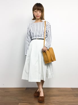 「LE JUN（ルジュン）のアイテム（ショルダーバッグ）」を使った、saya☺︎さん（レディース・149cm）の秋コーディネート
