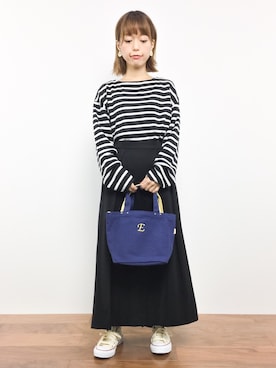 「TOPKAPI（トプカピ）のアイテム（トートバッグ）」を使った、saya☺︎さん（レディース・149cm）の秋コーディネート