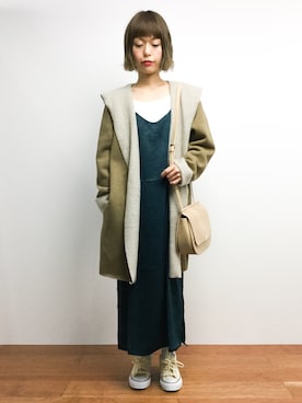 「Khaju（カージュ）のアイテム（その他アウター）」を使った、saya☺︎さん（レディース・149cm）の秋コーディネート