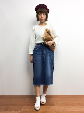 「Luz Llena (NEY)（ラズレナニー）のアイテム（バッグ）」を使った、saya☺︎さん（レディース・149cm）の秋コーディネート