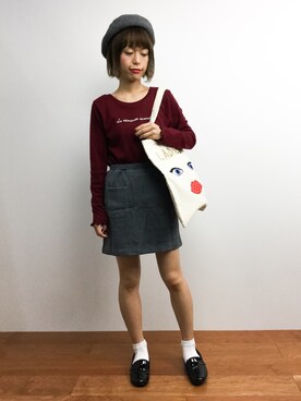 「SABLE CLUTCH（セーブルクラッチ）のアイテム」を使った、saya☺︎さん（レディース・149cm）の秋コーディネート