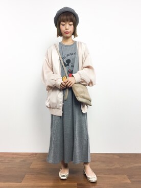 「grn（ジーアールエヌ）のアイテム（ワンピース/ドレス）」を使った、saya☺︎さん（レディース・149cm）の秋コーディネート