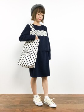 「スティーブンアラン」｜「アイテム（ワンピース/ドレス）」を使った、saya☺︎さん（レディース・149cm）の秋コーディネート