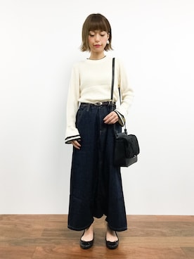 「Honey Salon（ハニーサロン）のアイテム（バッグ）」を使った、saya☺︎さん（レディース・149cm）の秋コーディネート