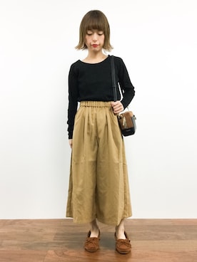 「TOPKAPI（トプカピ）のアイテム（ショルダーバッグ）」を使った、saya☺︎さん（レディース・149cm）の秋コーディネート