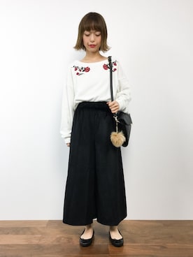 「へザー」｜「アイテム（スウェット）」を使った、saya☺︎さん（レディース・149cm）の秋コーディネート