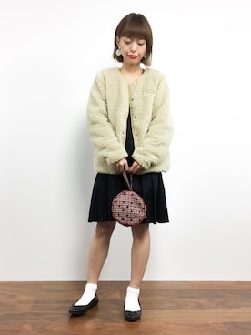 「WC（ダブル シー）のアイテム（ジャンパースカート）」を使った、saya☺︎さん（レディース・149cm）の秋コーディネート