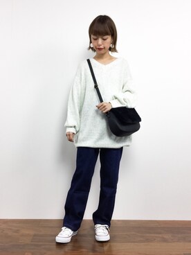 「へザー」｜「アイテム（ハンドバッグ）」を使った、saya☺︎さん（レディース・149cm）の秋コーディネート