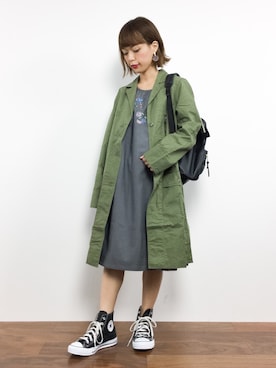 「179/WG（イチナナキュウダブルジー）のアイテム（その他アウター）」を使った、saya☺︎さん（レディース・149cm）の秋コーディネート
