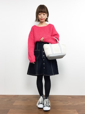 「CLEARIMPRESSION （クリアインプレッション）のアイテム（バッグ）」を使った、saya☺︎さん（レディース・149cm）の秋コーディネート