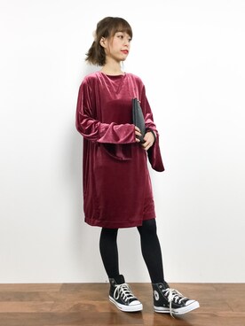 「Another Edition（アナザーエディション）のアイテム（ワンピース/ドレス）」を使った、saya☺︎さん（レディース・149cm）の秋コーディネート