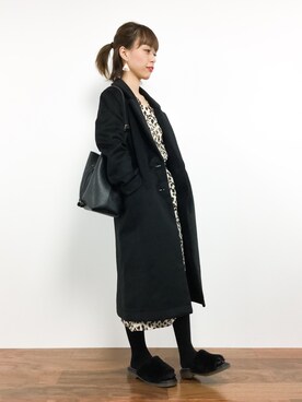 「KBF+」｜「アイテム（チェスターコート）」を使った、saya☺︎さん（レディース・149cm）の秋コーディネート
