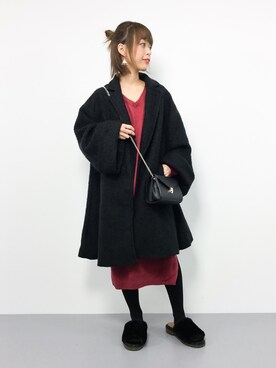 「SLY（スライ）のアイテム（その他アウター）」を使った、saya☺︎さん（レディース・149cm）の秋コーディネート