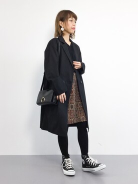 「OLIVE des OLIVE（オリーブデオリーブ）のアイテム（チェスターコート）」を使った、saya☺︎さん（レディース・149cm）の冬コーディネート