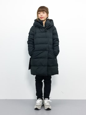 「FRAMeWORK（フレームワーク）のアイテム（ダウンジャケット/コート）」を使った、saya☺︎さん（レディース・149cm）の冬コーディネート