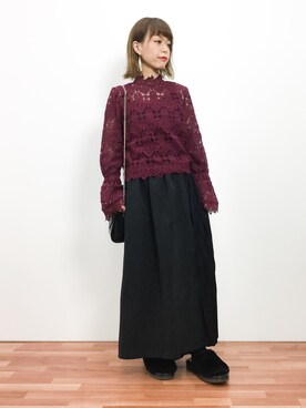 「LILY BROWN（リリーブラウン）のアイテム（その他トップス）」を使った、saya☺︎さん（レディース・149cm）の冬コーディネート