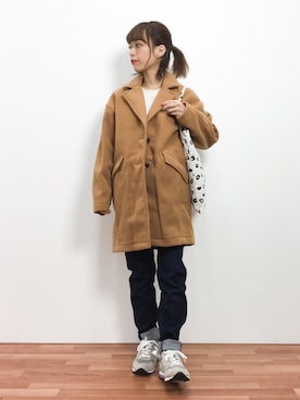 「SEVENDAYS=SUNDAY（セブンデイズサンデイ）のアイテム（ピーコート）」を使った、saya☺︎さん（レディース・149cm）の冬コーディネート