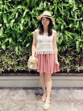 「catworld（キャットワールド）のアイテム」を使った、Mimiさん（レディース・166cm）の夏コーディネート