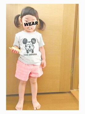 「切り絵プリント」｜yu_kiiiiさん（キッズ・80cm）の夏コーディネート