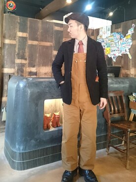 「FRANK LEDER（フランクリーダー）のアイテム（ジャケット/アウター）」を使った、Toshiki Uenoさん（メンズ・168cm）の冬コーディネート