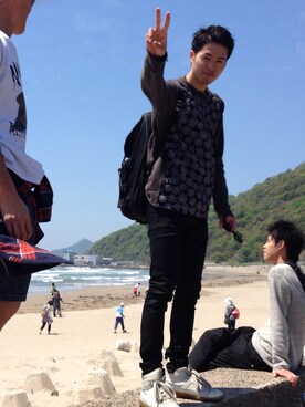 「LANVIN（ランバン）の11ss lanvin 花柄トレーナー（スウェット、グレー系）」を使った、shooさん（メンズ・178cm）の春コーディネート
