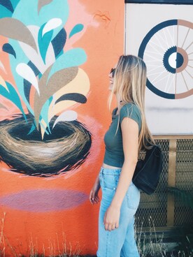 「brandymelville」｜「アイテム（アクセサリー）」を使った、Heathさん（レディース・173cm）の夏コーディネート