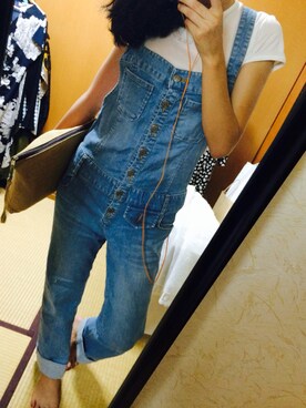 「JILL STUART（ジルスチュアート）のアイテム（オールインワン・サロペット）」を使った、しかちゃんさん（レディース・161cm）の夏コーディネート
